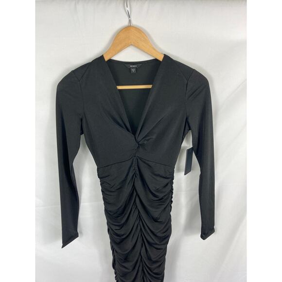NWT Guess Knot Front Dress in Jet Black Size XS - Picture 2 of 6